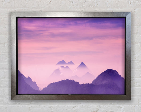 Lavender Mountain Top Framed Print