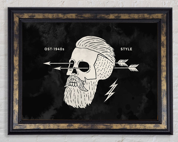 The Hipster Skull Framed Print