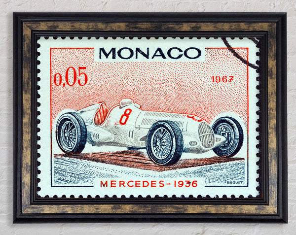 Monaco Race Stamp Framed Print