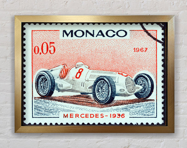 Monaco Race Stamp Framed Print