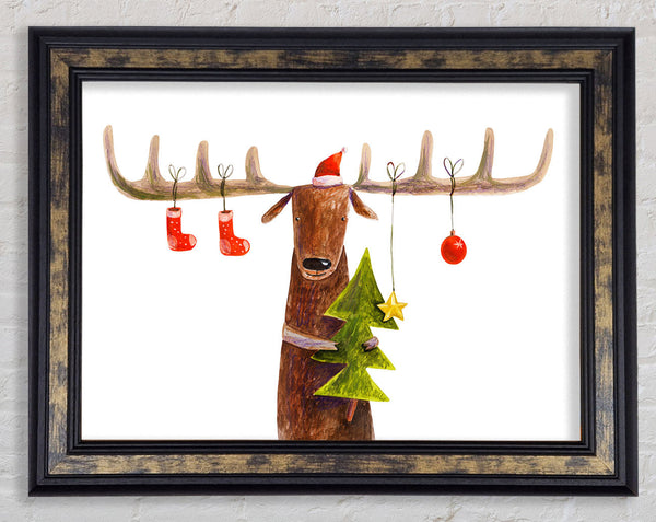 Reindeer At Christmas Antlers