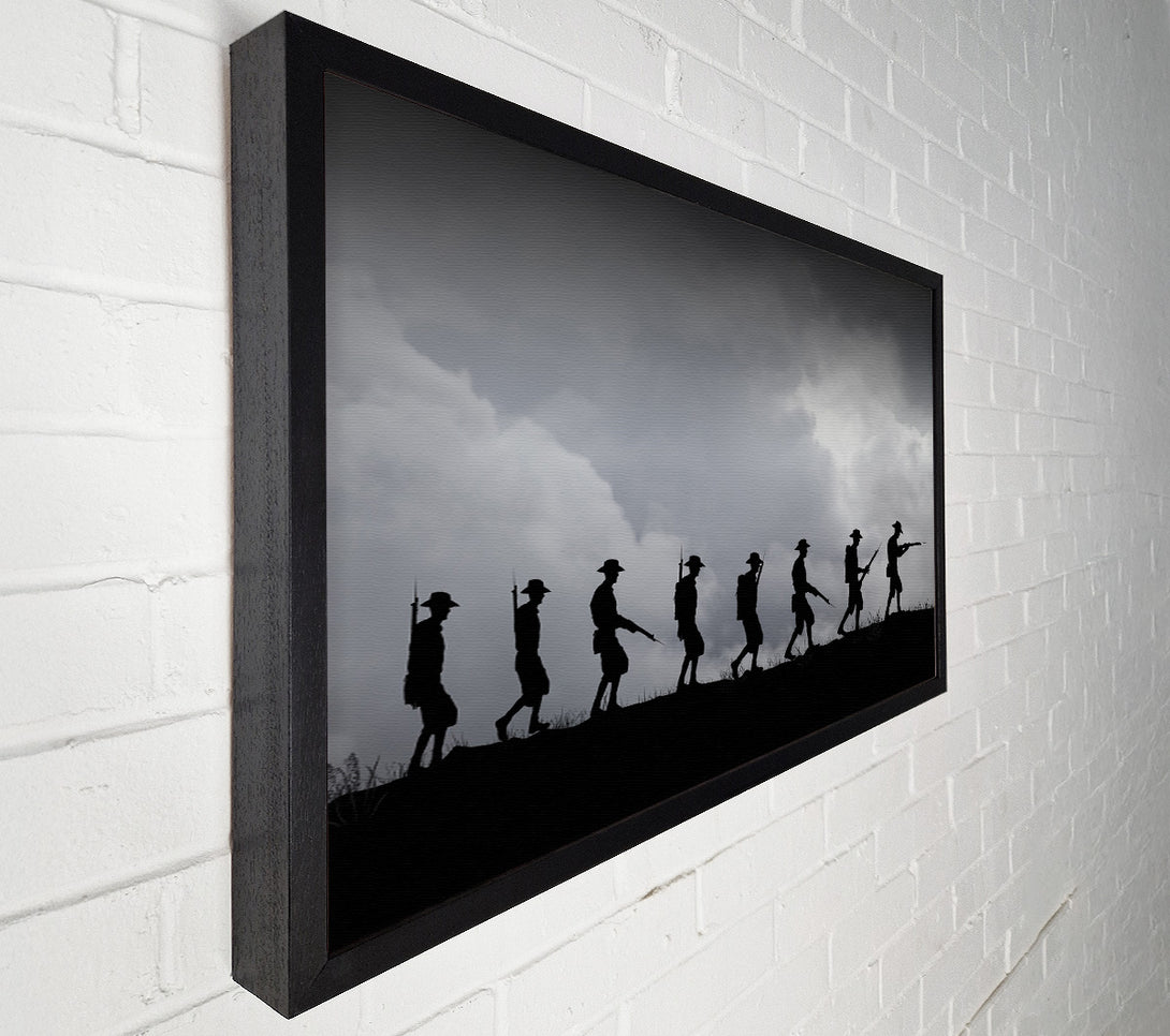  A Canvas Print of The Troops Silhouette Canvas Print