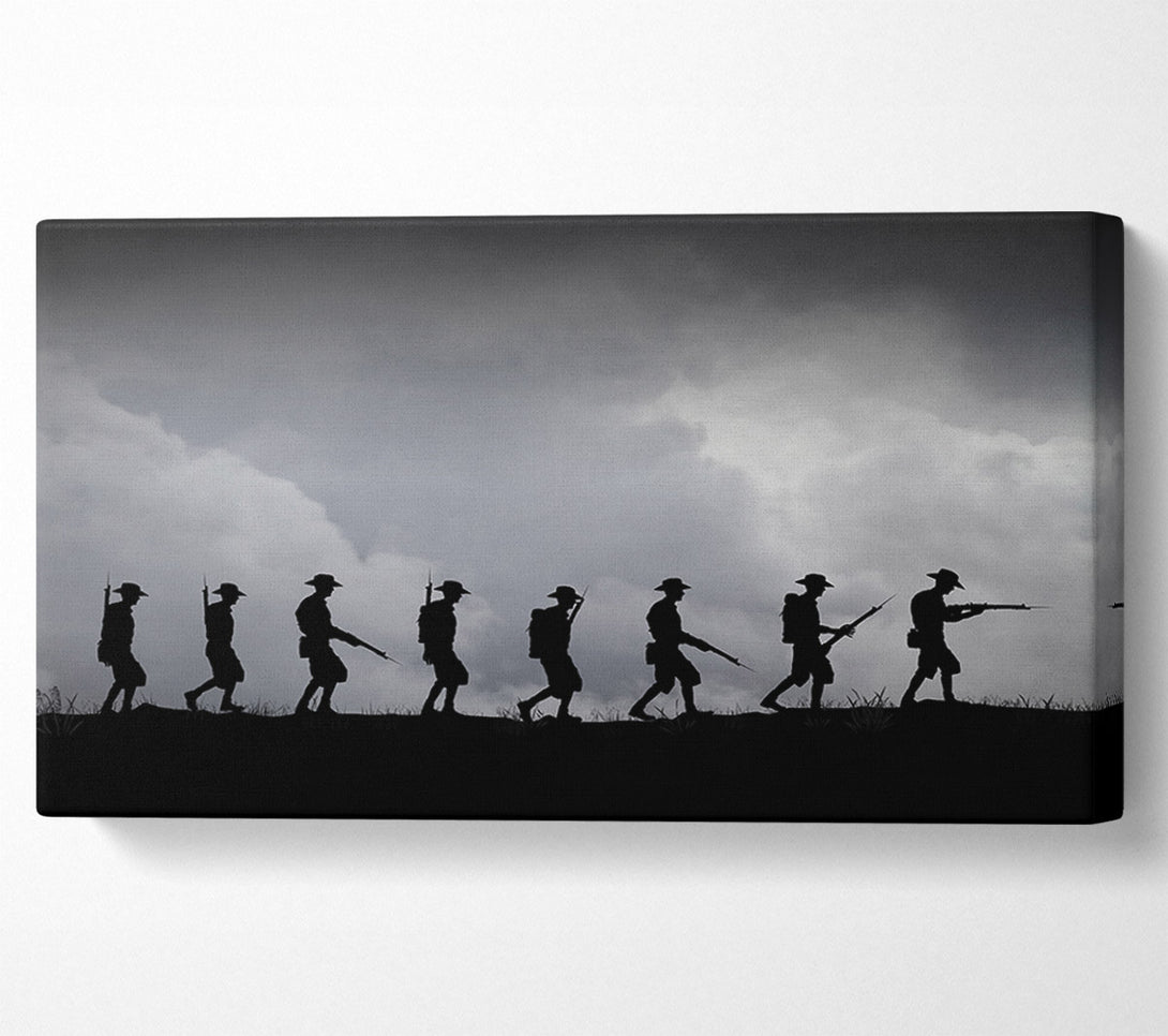  A Canvas Print of The Troops Silhouette Canvas Print