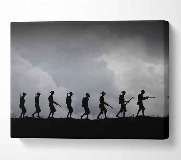 A Canvas Print of The Troops Silhouette Canvas Print