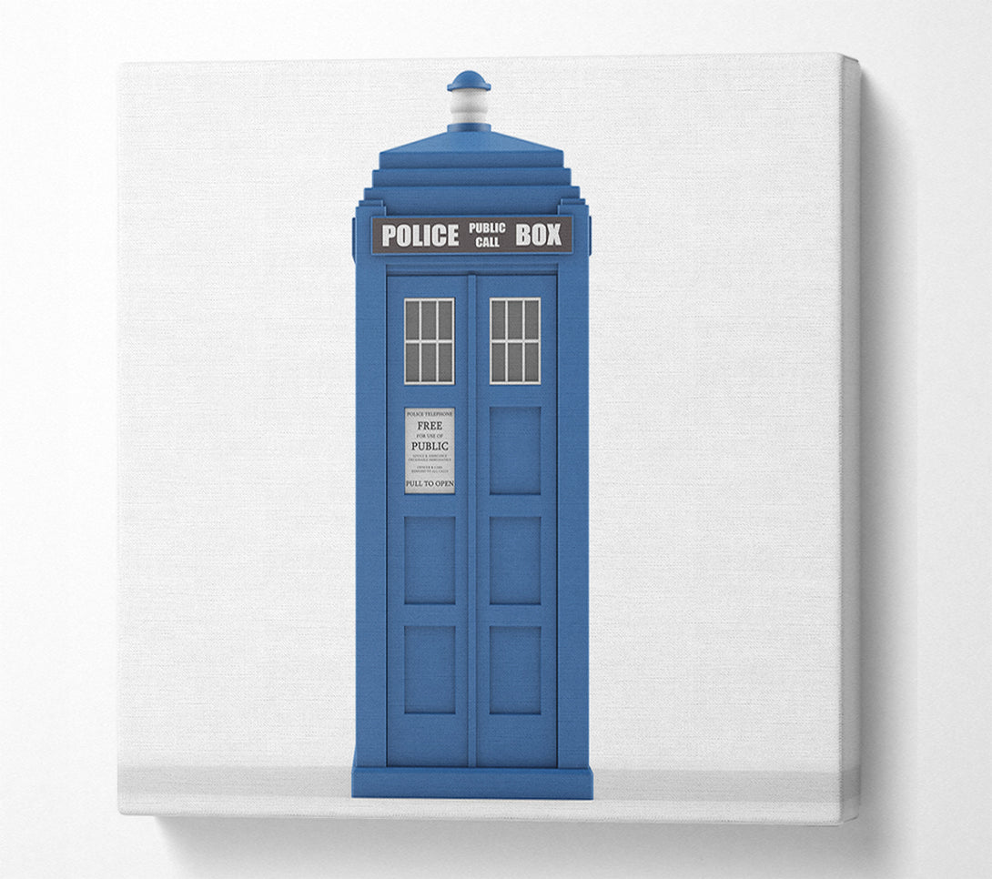  A Canvas Print of The Blue Police Box Canvas Wall Art