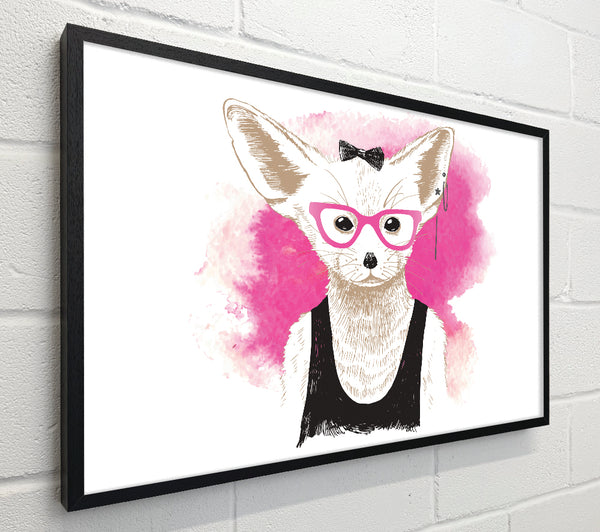 Arctic Fox Bow Pink Glasses