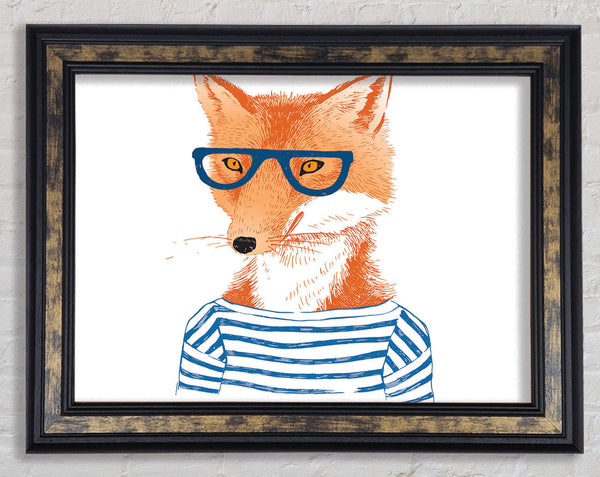 The Nerd Fox Framed Print
