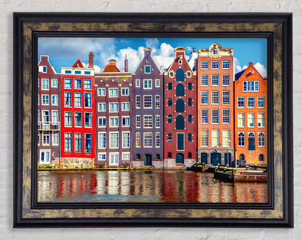 Tightly Packed Houses Framed Print