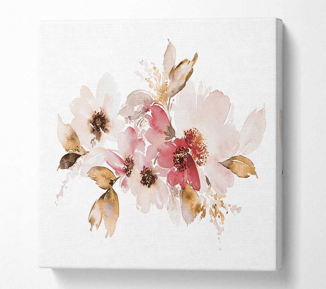  A Canvas Print of Blush Pink Flowers Canvas Print