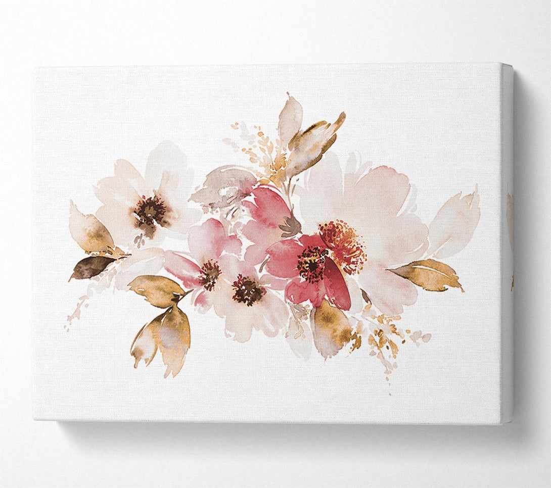  A Canvas Print of Blush Pink Flowers Canvas Print