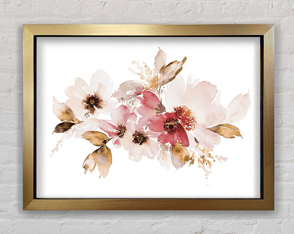 Blush Pink Flowers Framed Print