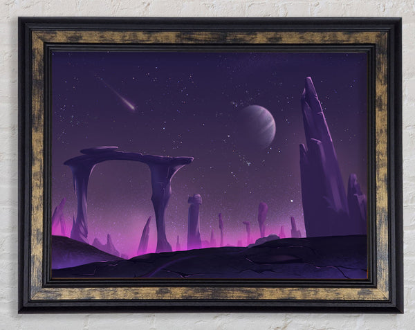 The Purple Planet Framed Print