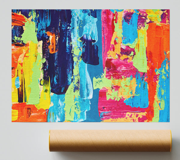 Vibrant Patchwork Blobs Print