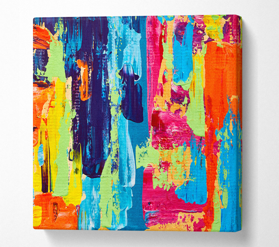  A Canvas Print of Vibrant Patchwork Blobs Canvas Art