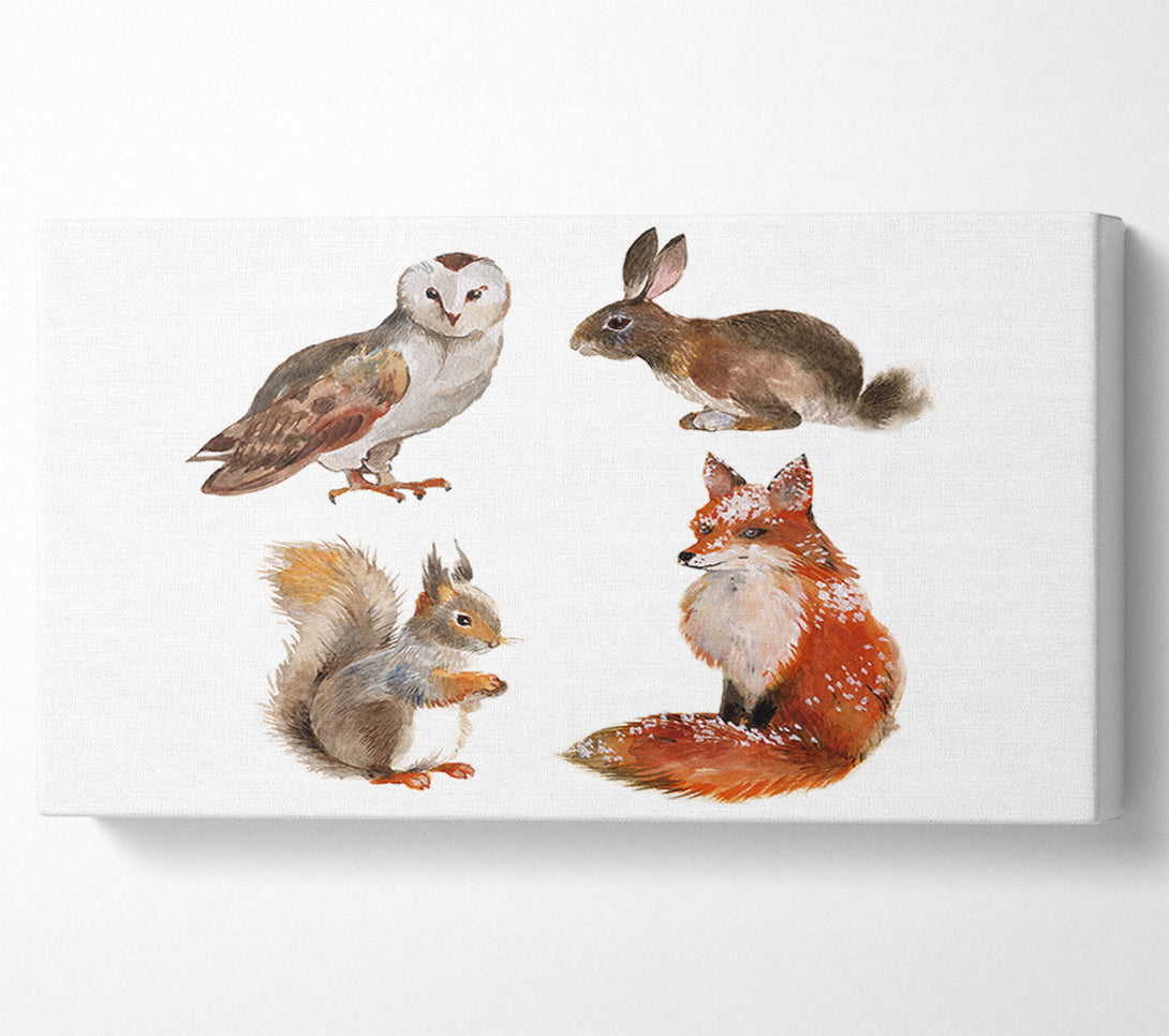  A Canvas Print of Animals Of The Woodland Canvas Art