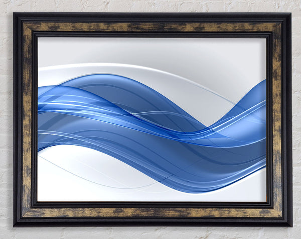 The Flow Of Blue Serenity Framed Print