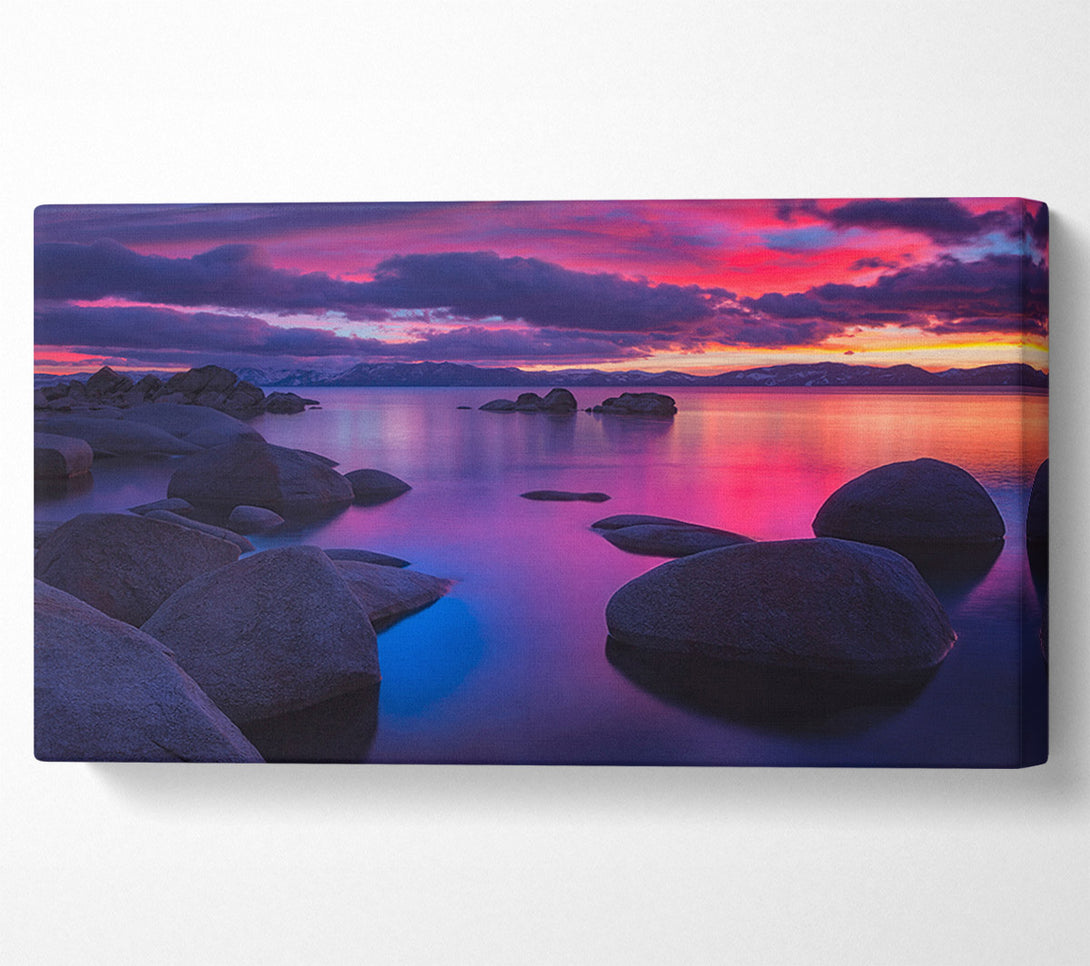  A Canvas Print of Big Round Stones In The Sand Canvas Wall Art