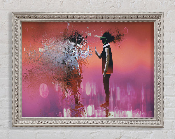 Evaporated Beings Of Time Framed Print