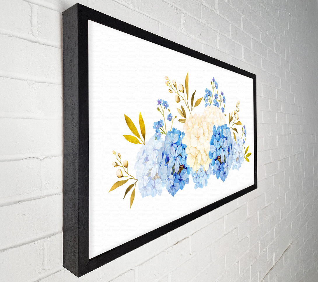  A Canvas Print of Blue And Beige Carnations Canvas Wall Art
