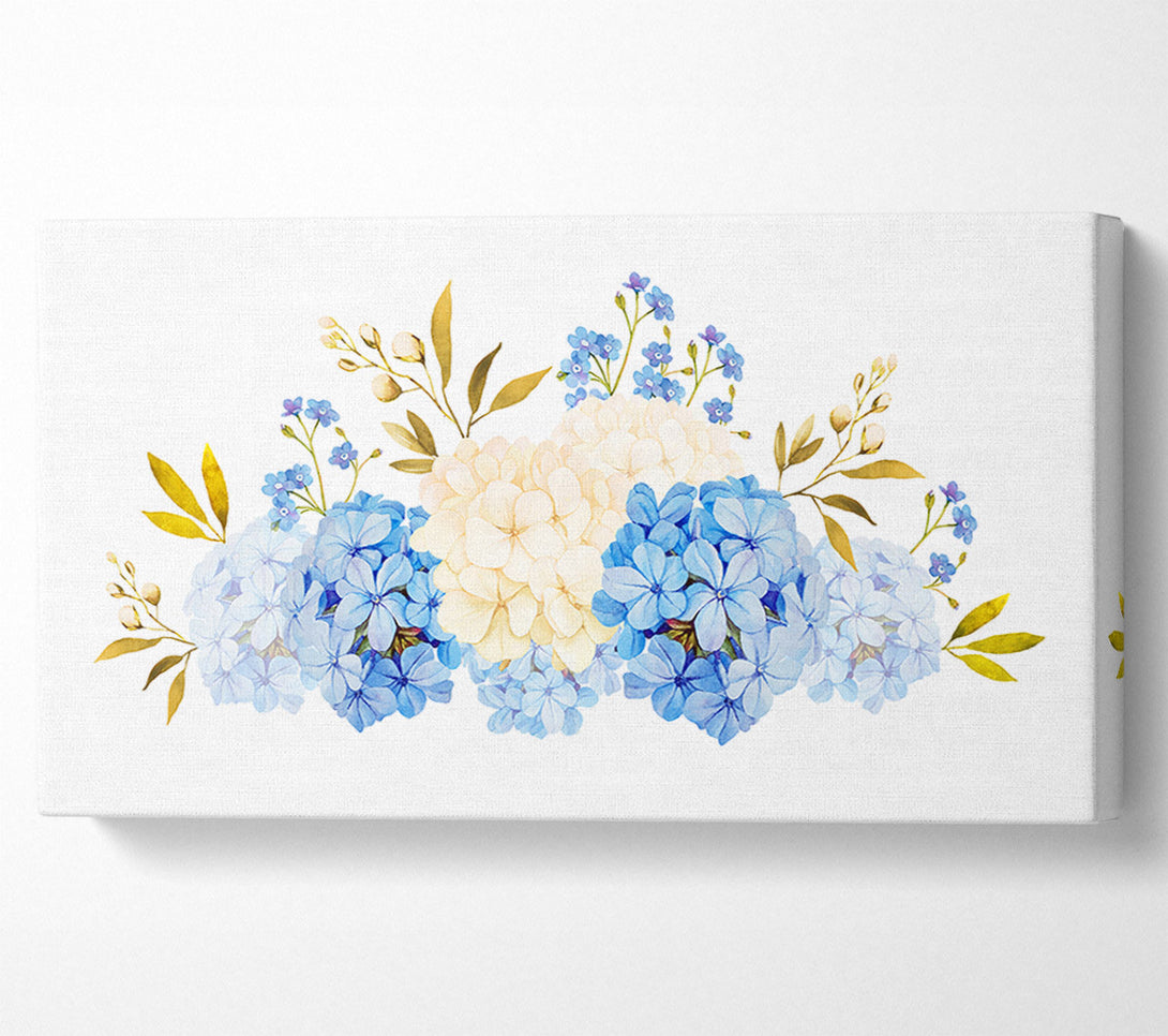  A Canvas Print of Blue And Beige Carnations Canvas Wall Art