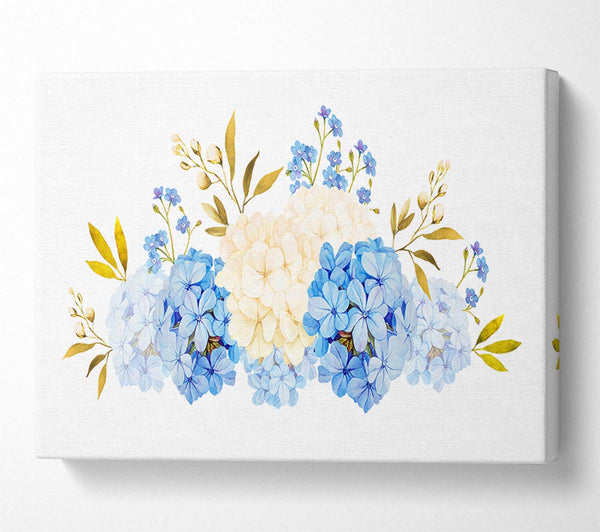 A Canvas Print of Blue And Beige Carnations Canvas Wall Art