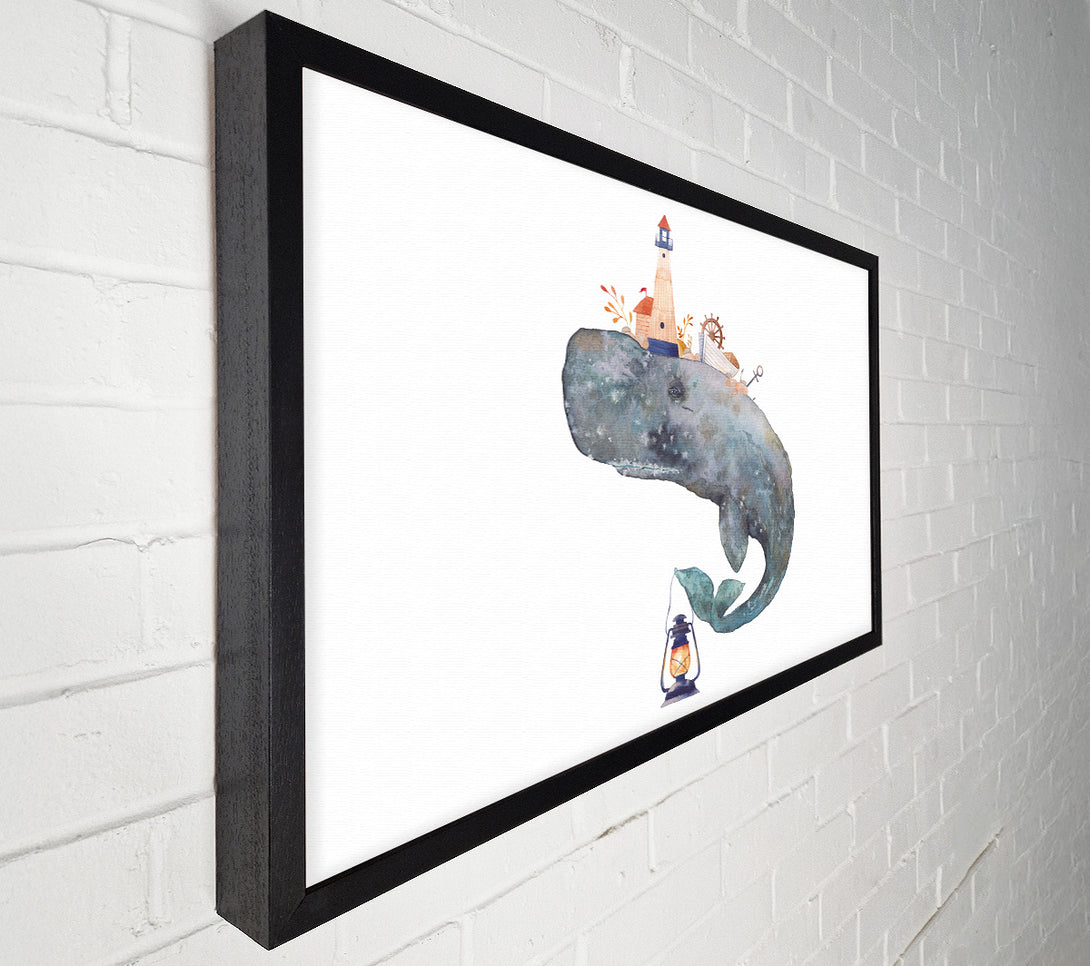  A Canvas Print of The Seaside Whale Canvas Wall Art