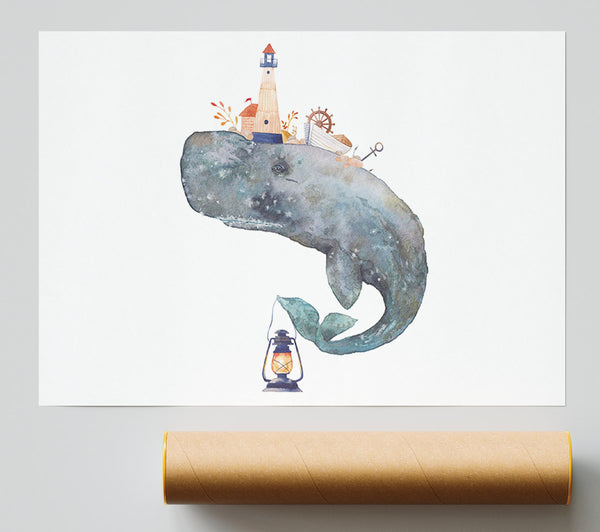 The Seaside Whale Giclee Print