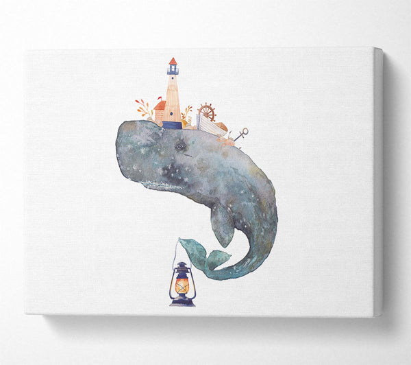  A Canvas Print of The Seaside Whale Canvas Wall Art