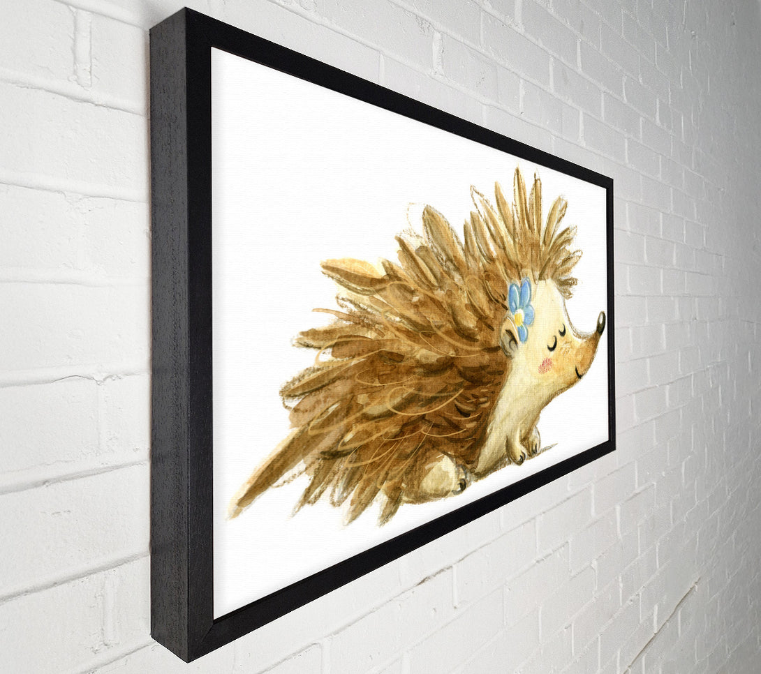  A Canvas Print of The Happy Hedgehog Canvas Wall Art