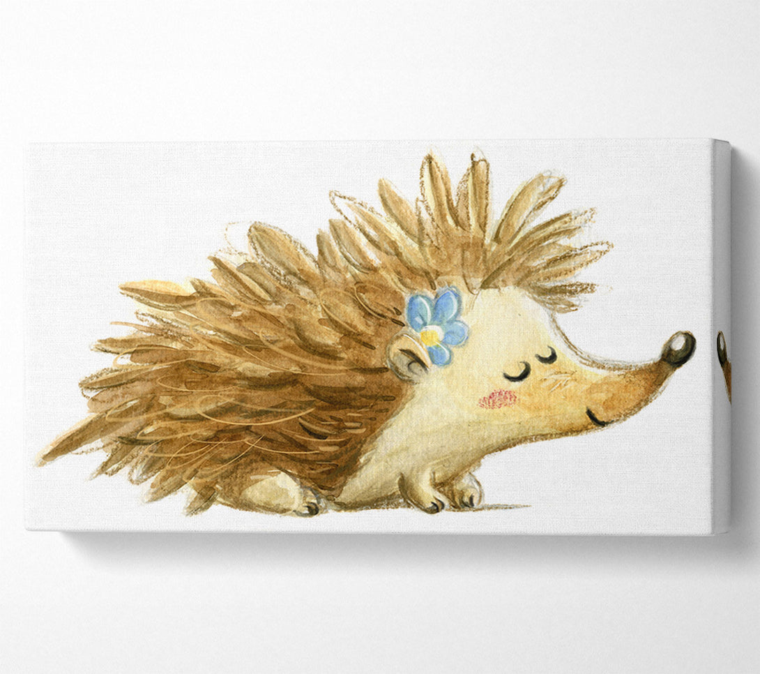  A Canvas Print of The Happy Hedgehog Canvas Wall Art