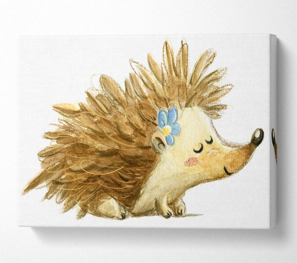 A Canvas Print of The Happy Hedgehog Canvas Wall Art