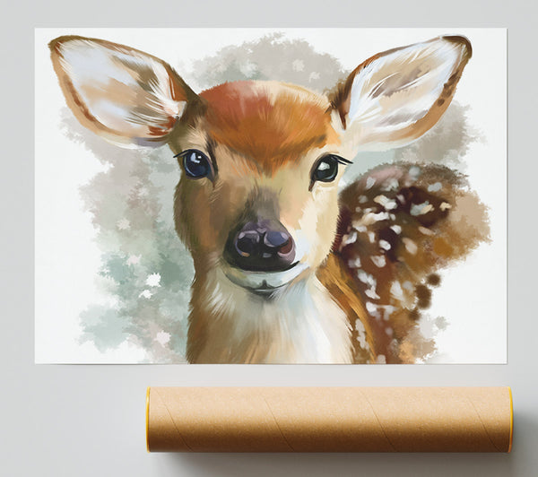 Watercolour Pretty Deer Giclee Print
