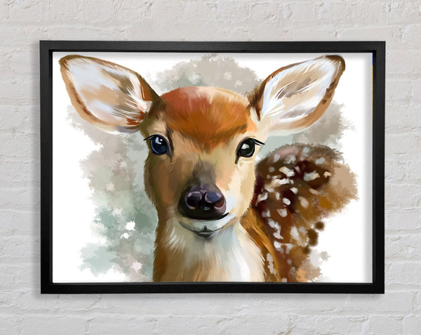 Watercolour Pretty Deer Framed Print