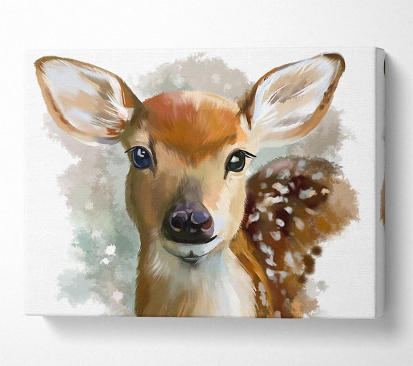  A Canvas Print of Watercolour Pretty Deer Canvas Art