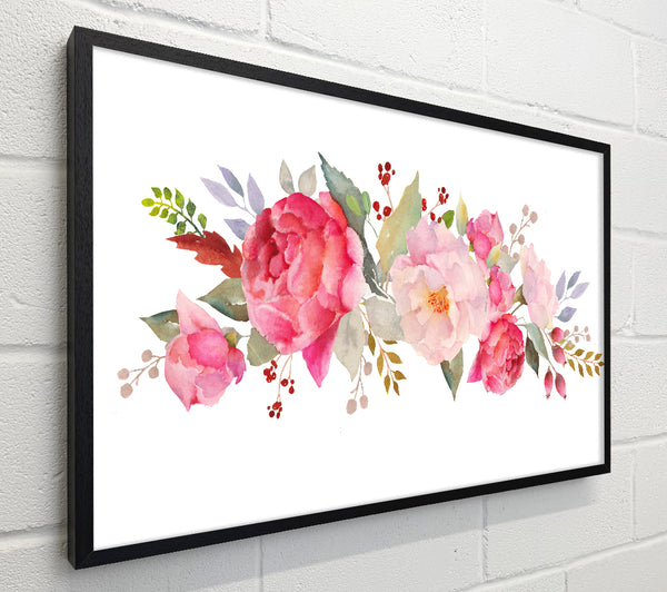 Bouquet Of Pink And Peach Flowers