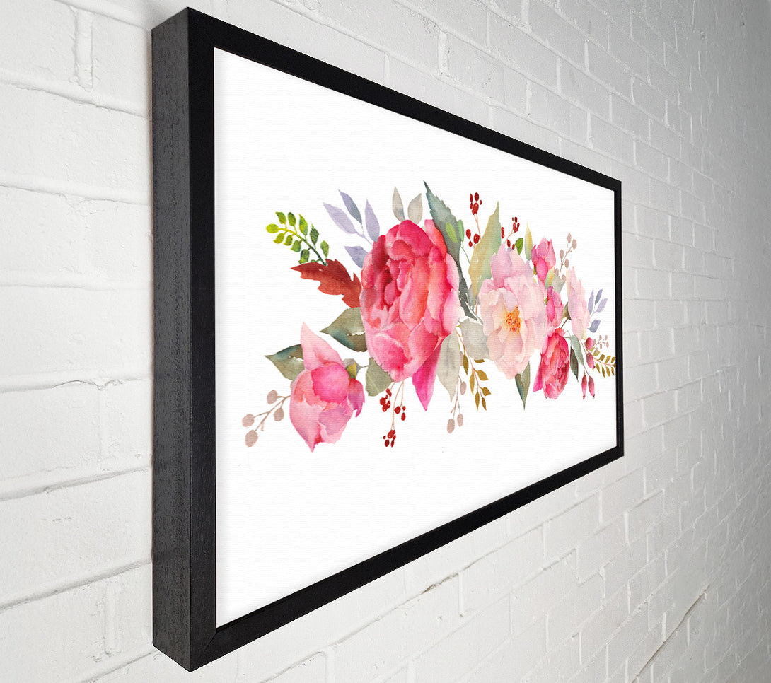  A Canvas Print of Bouquet Of Pink And Peach Flowers Canvas Art