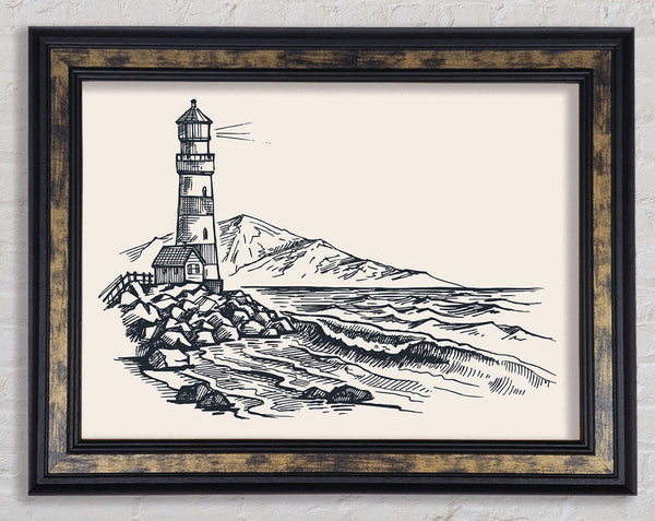 The Lighthouse On The Coast Framed Print