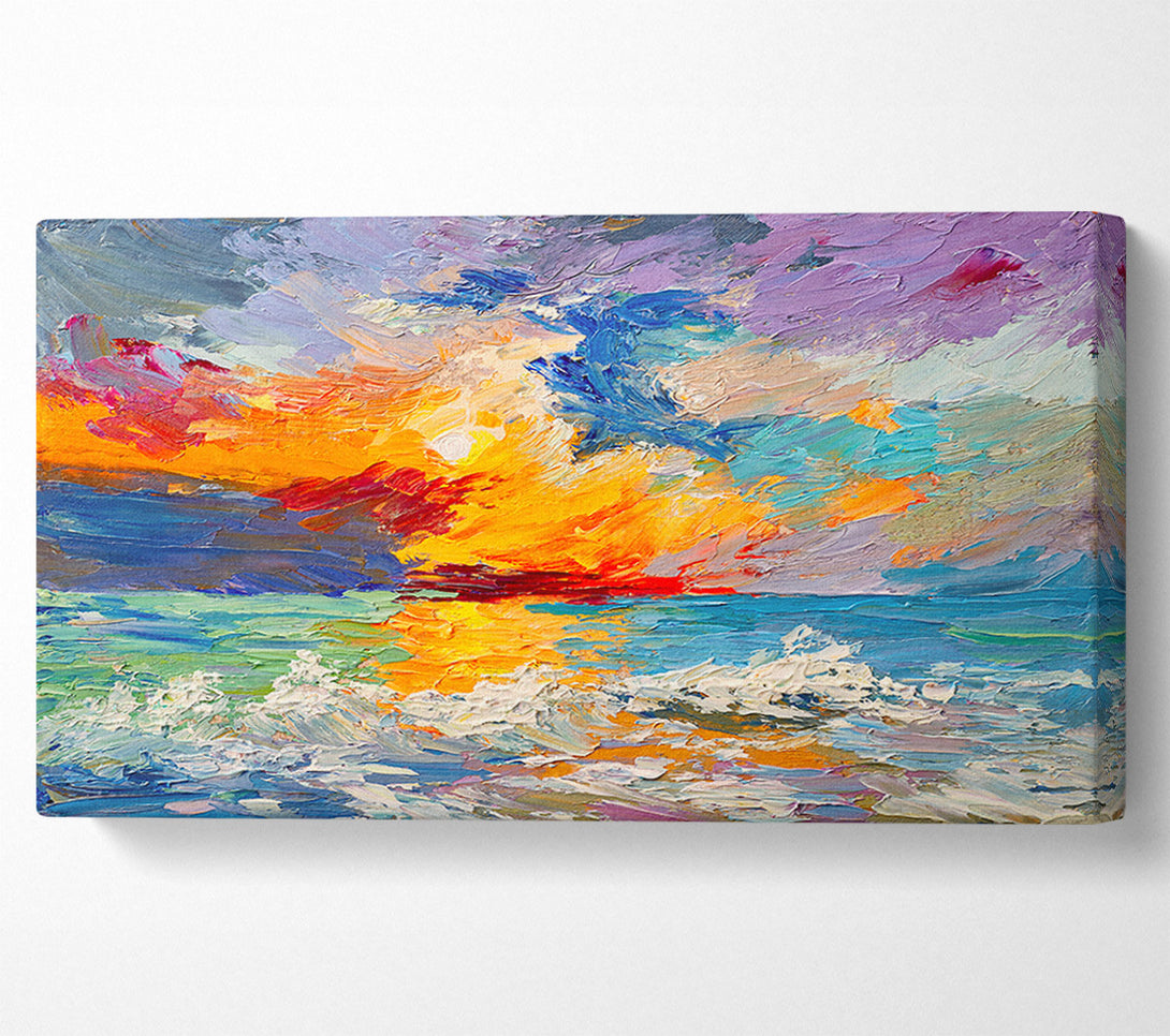  A Canvas Print of Stunning Sunset Explosion Canvas Art