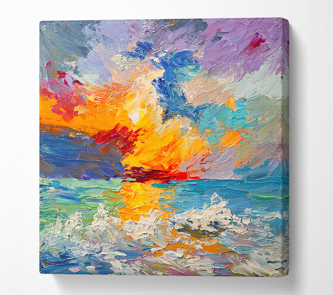  A Canvas Print of Stunning Sunset Explosion Canvas Art