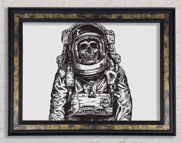 The Skeleton Space Explorer Framed Print