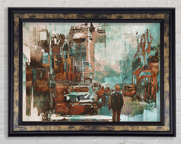 The Lonely Town Fracture Framed Print