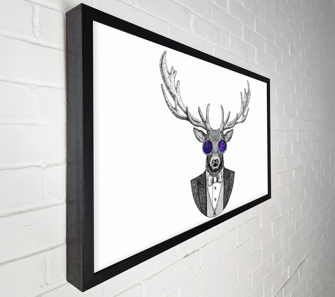  A Canvas Print of Glasses Deer Canvas Print