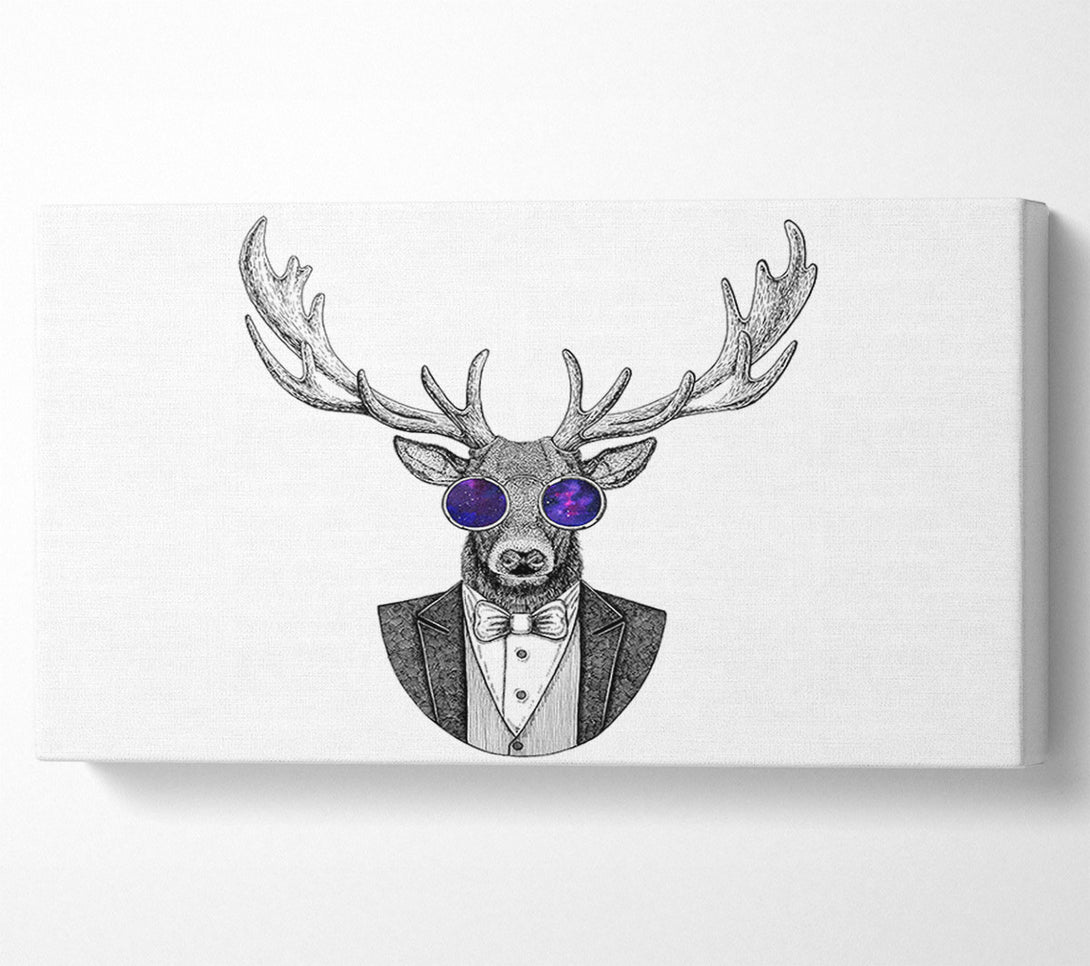  A Canvas Print of Glasses Deer Canvas Print