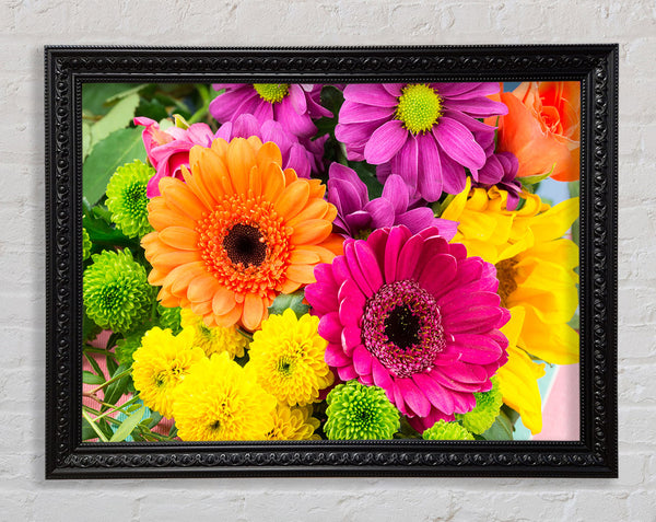 Gerbera Flower Mix Framed Print