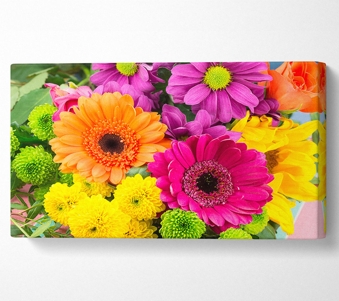  A Canvas Print of Gerbera Flower Mix Canvas Print