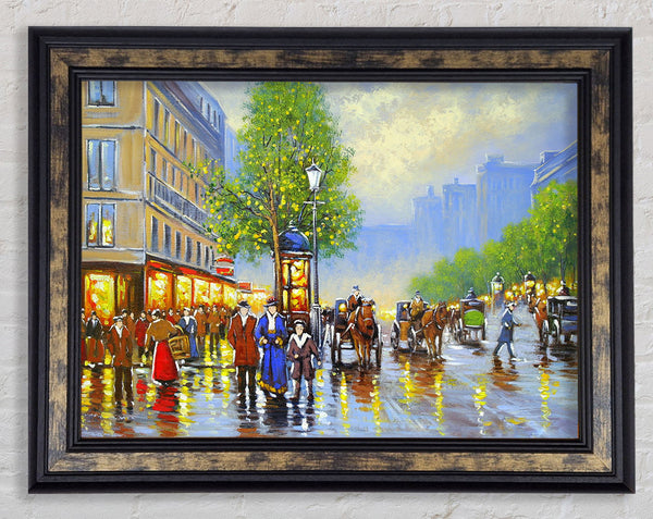 Old Town Reflections Framed Print