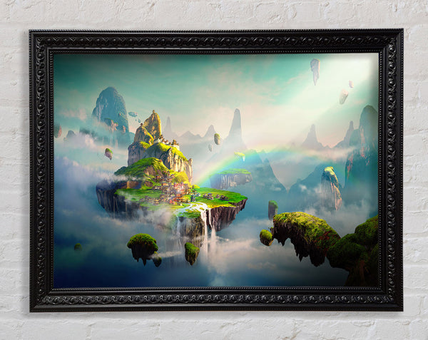 Floating City Paradise Framed Print