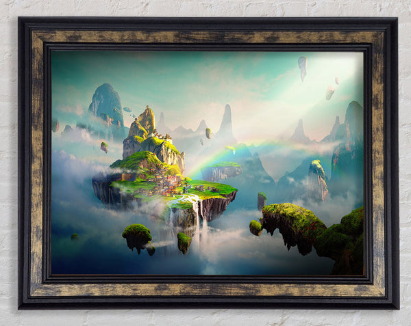 Floating City Paradise Framed Print