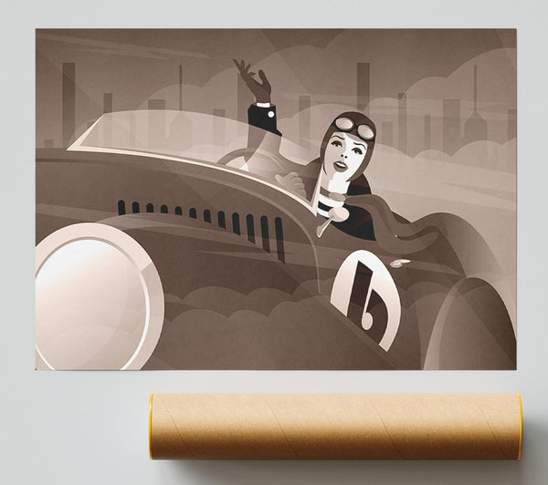 Old Woman Racer Print