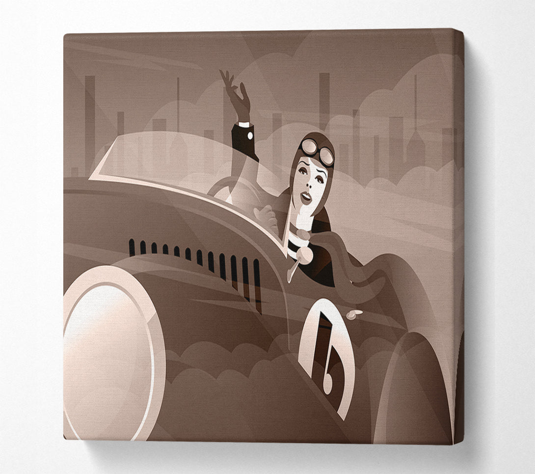  A Canvas Print of Old Woman Racer Canvas Wall Art